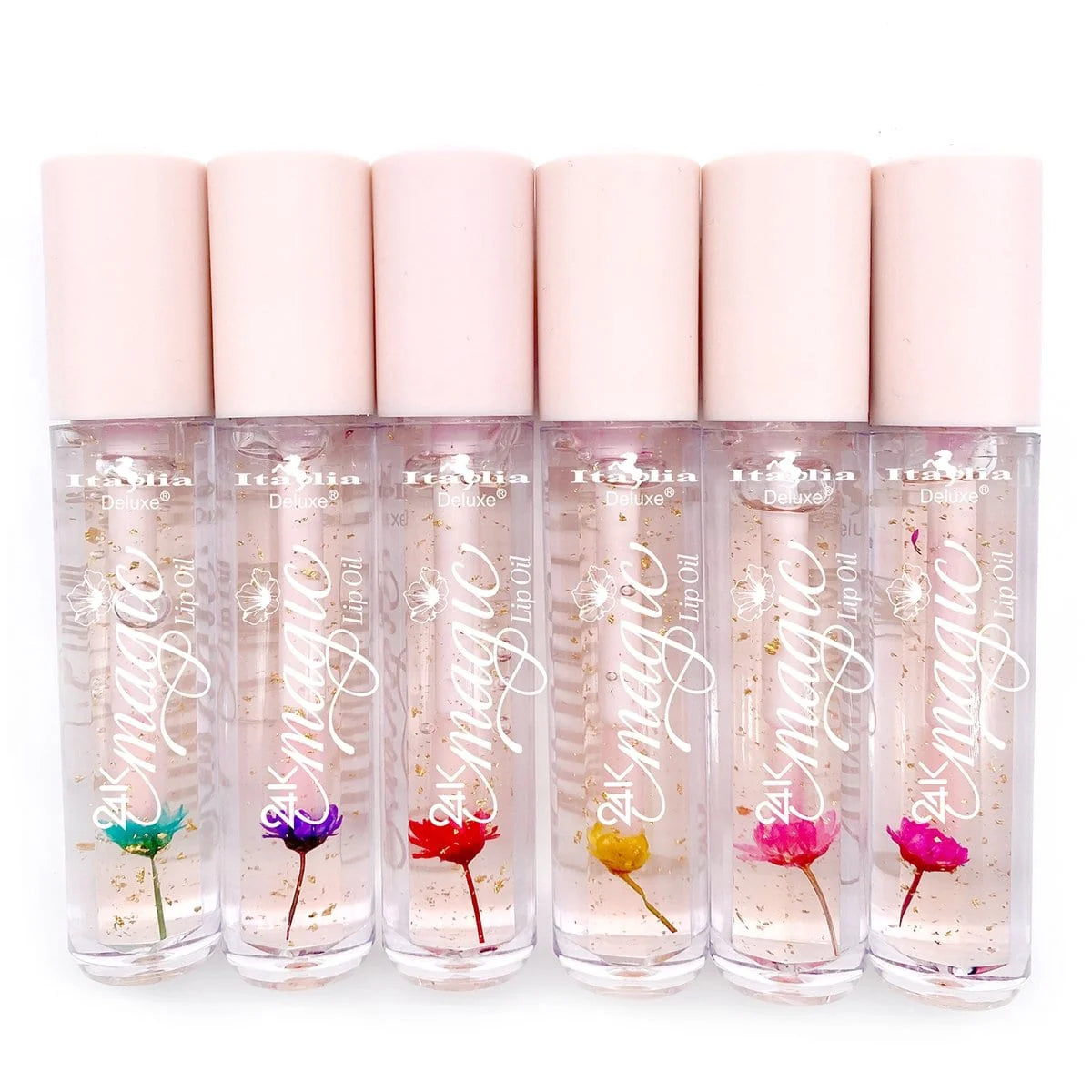 24K Magic Lip Oil Gama de 6 glosses Italia Deluxe.