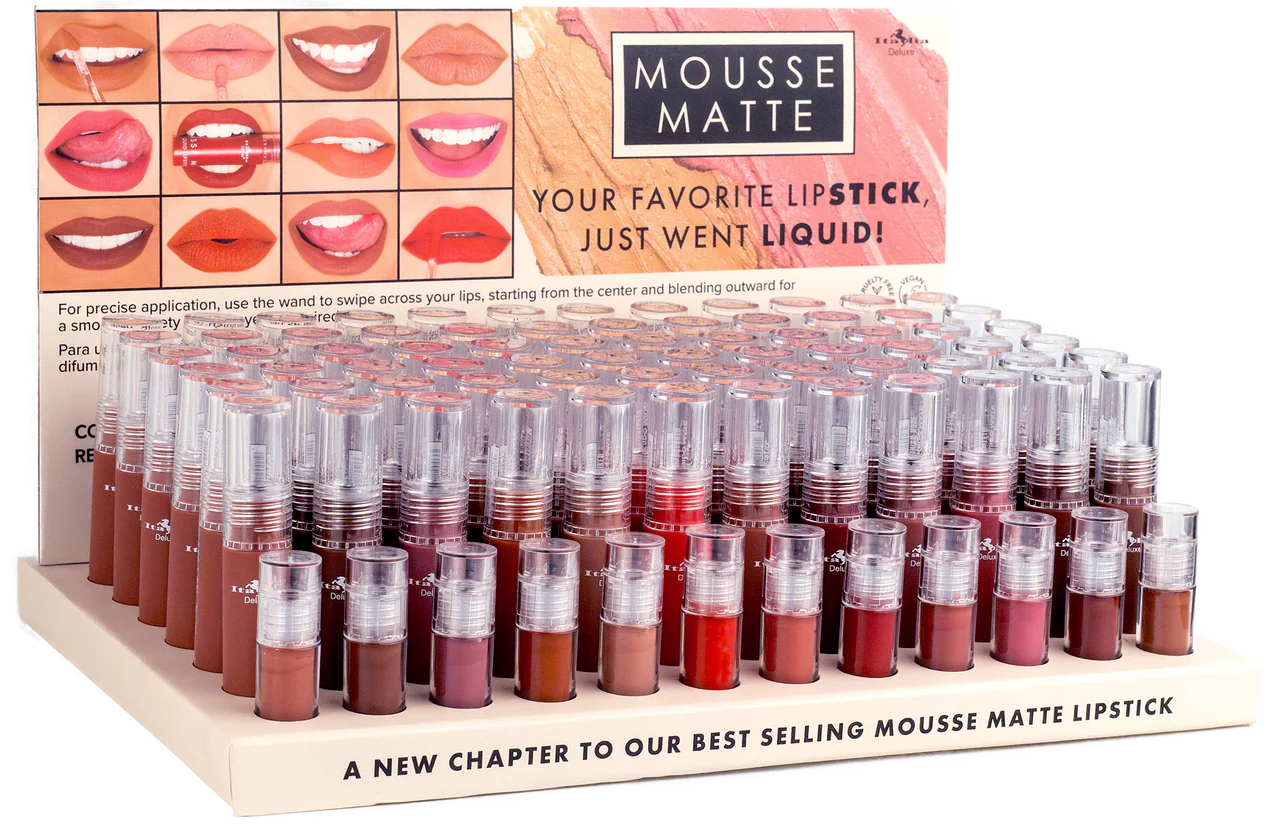 Gama de 12 pzs Labial Liquido Mousse Matte #190 - Italia Deluxe