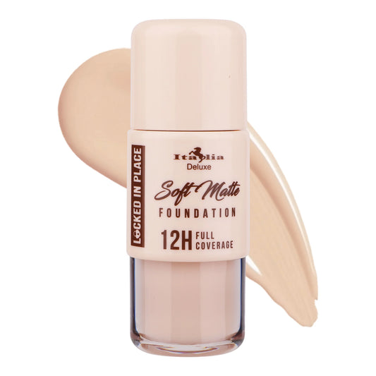 Gama de 10 pzs Base de maquillaje “Soft Matte” Italia deluxe