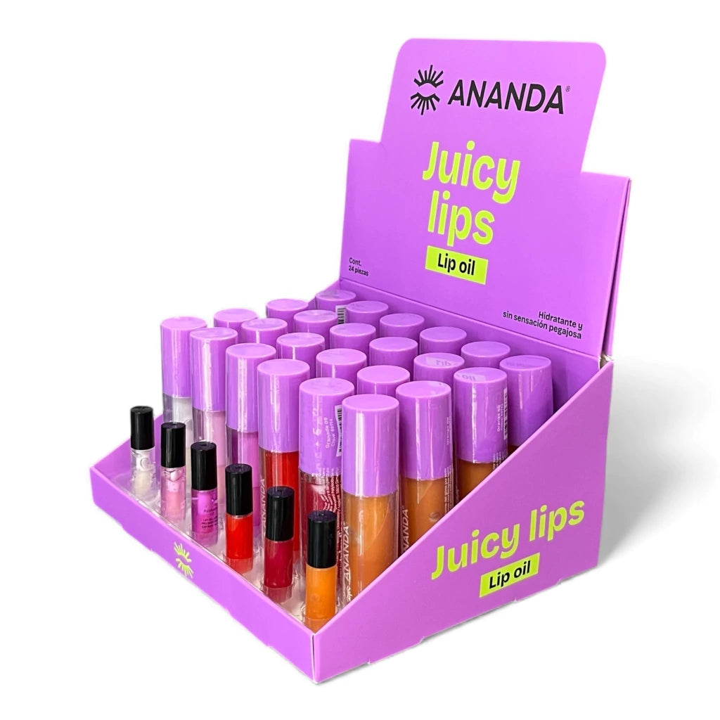 Gama de 6 Lip Oil Juicy Lips - ANANDA