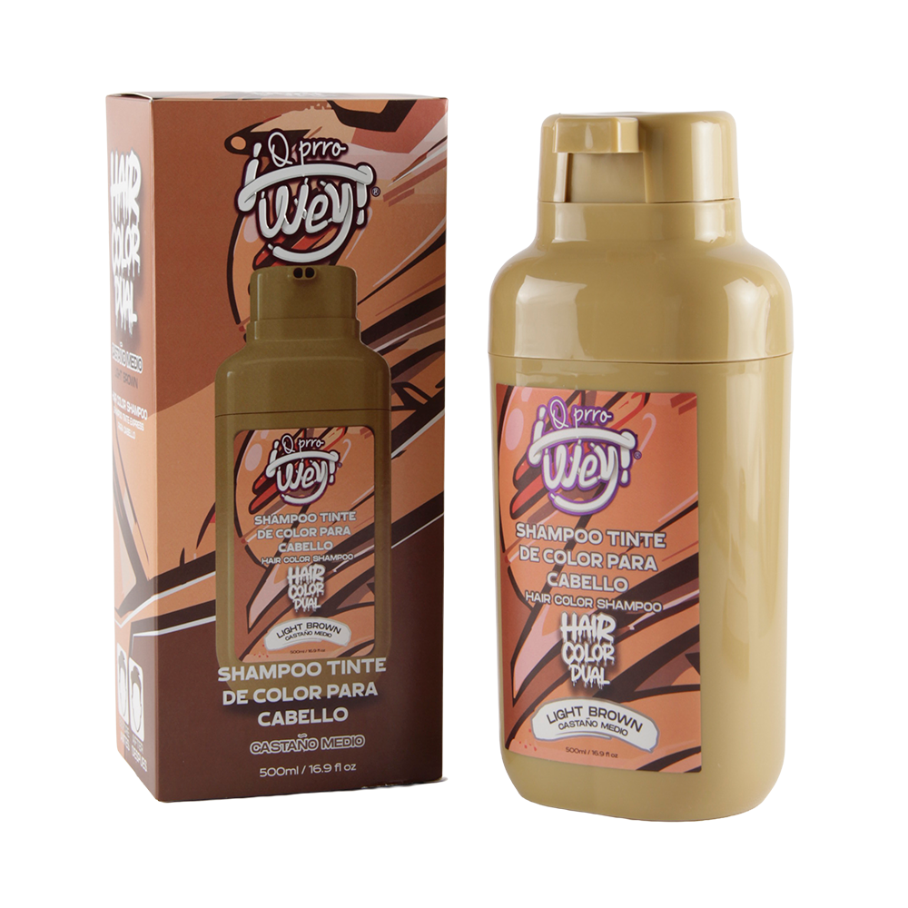 Shampoo Express Tinte Castaño Medio 500ML ¡Que prro wey!