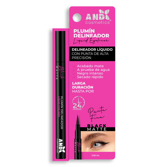 Plumón delineador negro mate AND