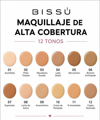 Maquillaje Liquido Alta cobertura - Bissu