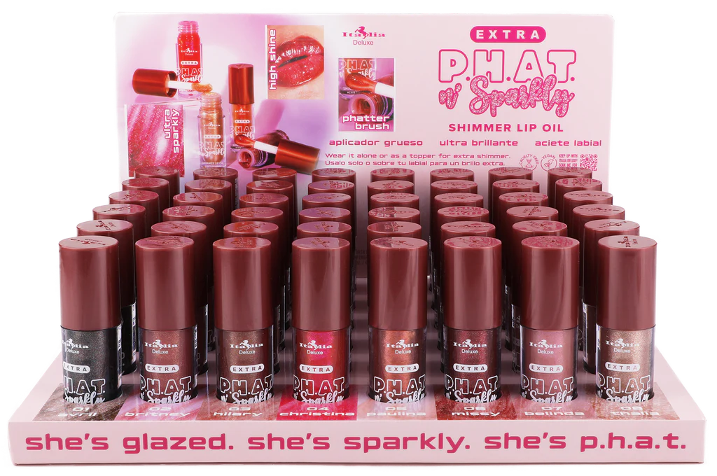 Gama de 8 pzs Shimmer Lip Oil - Italia Deluxe