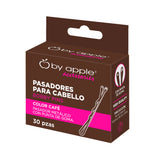 Pasador para Cabello By Apple 30pz - coló café (Paquete de 12 Cajitas)