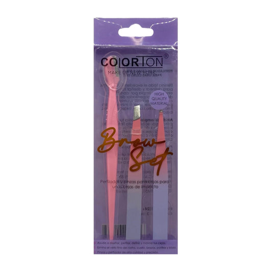 Perfilador y Pinzas para Cejas "Brow Set" CE246 - Colorton