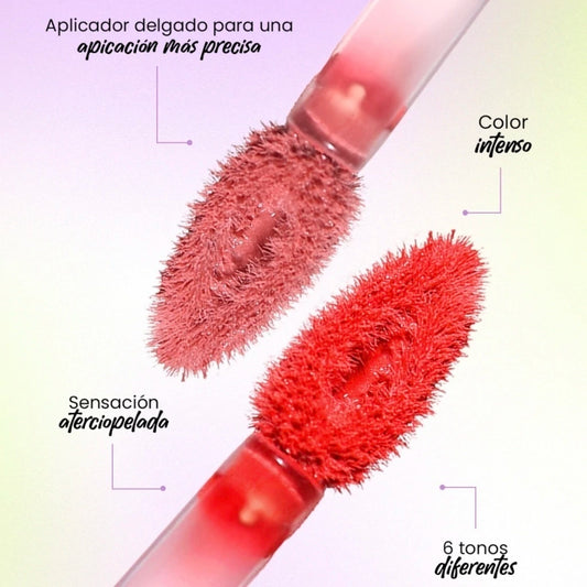 Gama de 6 Labiales liquidos "Velvet Vibe" Efecto Terciopelado - ANANDA