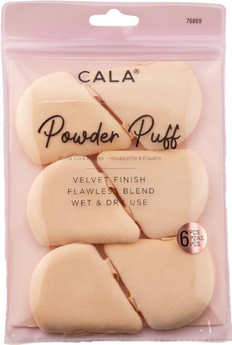Borla para polvos “Powder puff” c/6 pzs Cala