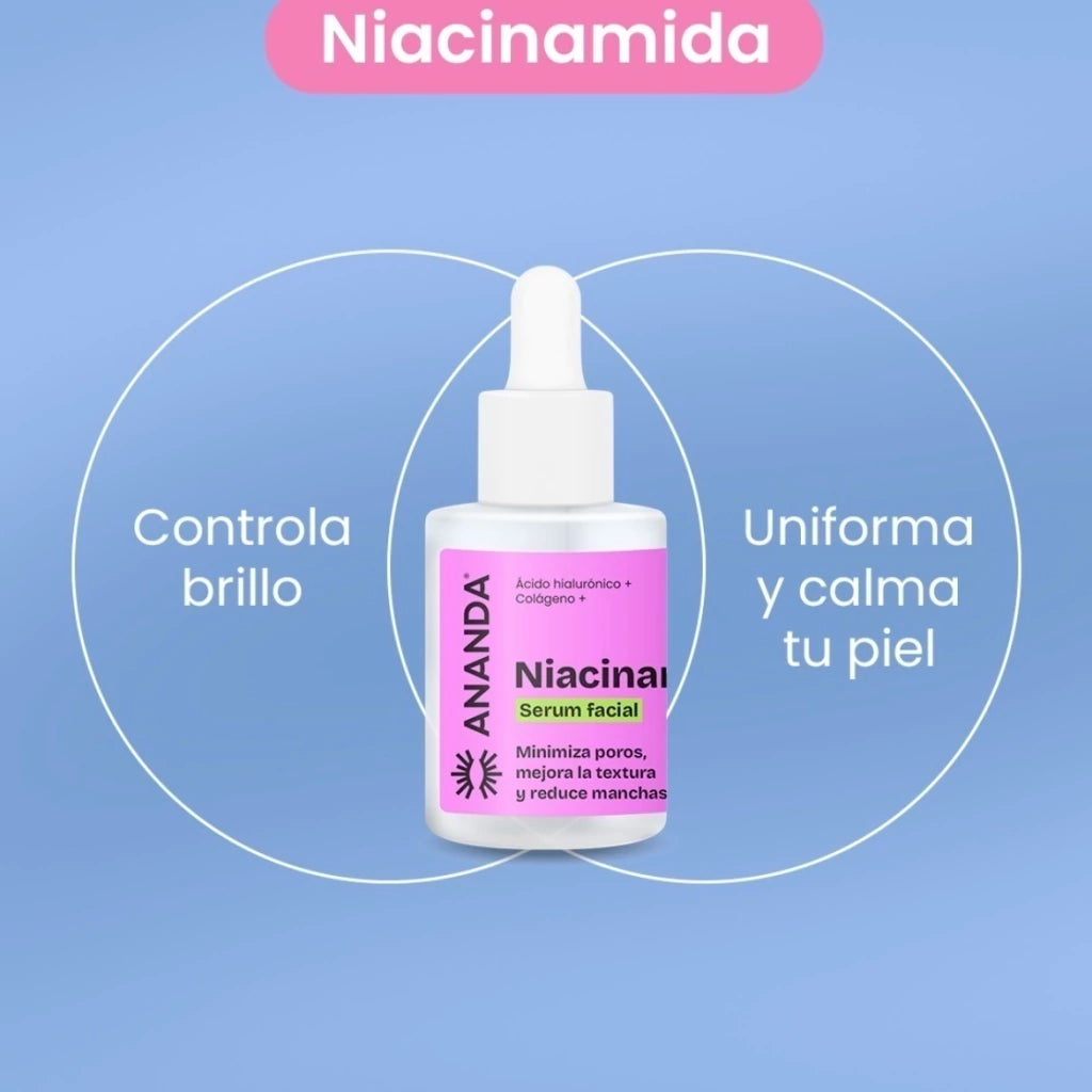 Serum Facial Niacinamida Acido Hialuronico + Colageno 30 ml - ANANDA