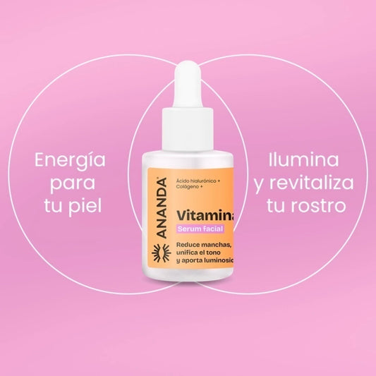 Serum Facial Vitamina C Acido Hialuronico + Colageno 30 ml ANANDA