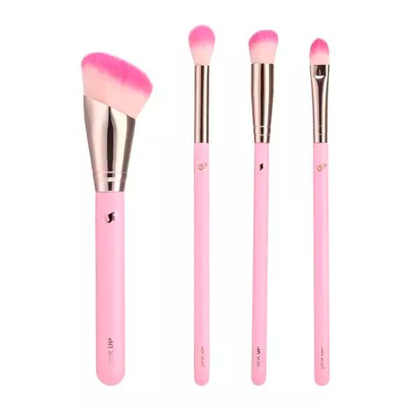 Set de 12 Brochas en Cosmetiquera Puffer Pink - Pink Up