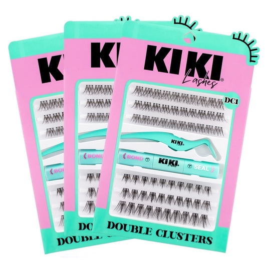 Kit de Pestañas Postizas Cluster Incluida con Pinza y Pegamento - Kiki Lashes