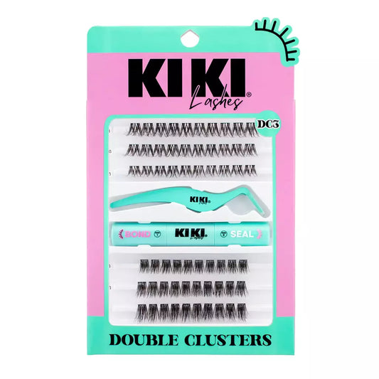 Kit de Pestañas Postizas Cluster Incluida con Pinza y Pegamento - Kiki Lashes