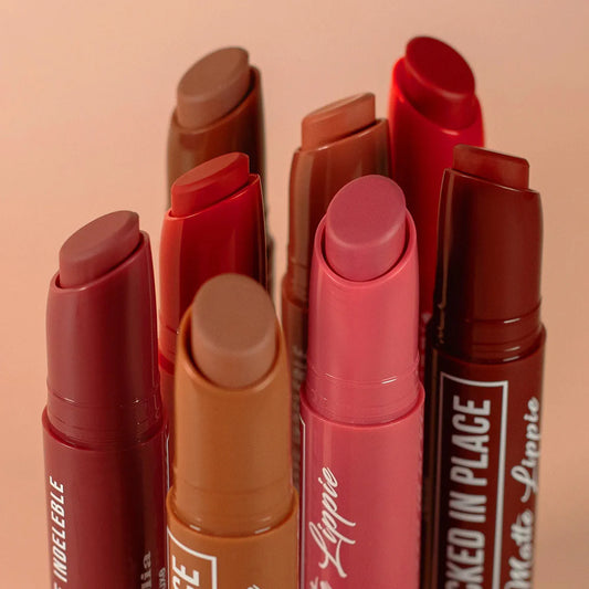Gama de 8 Labiales en Barra Matte "Locked in Place" Mod. 193- Italia Deluxe