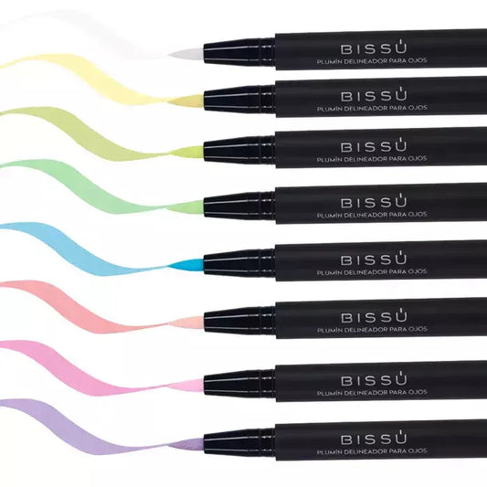 Kit de Plumin Delineador Color Pastel con 8pz - Bissu